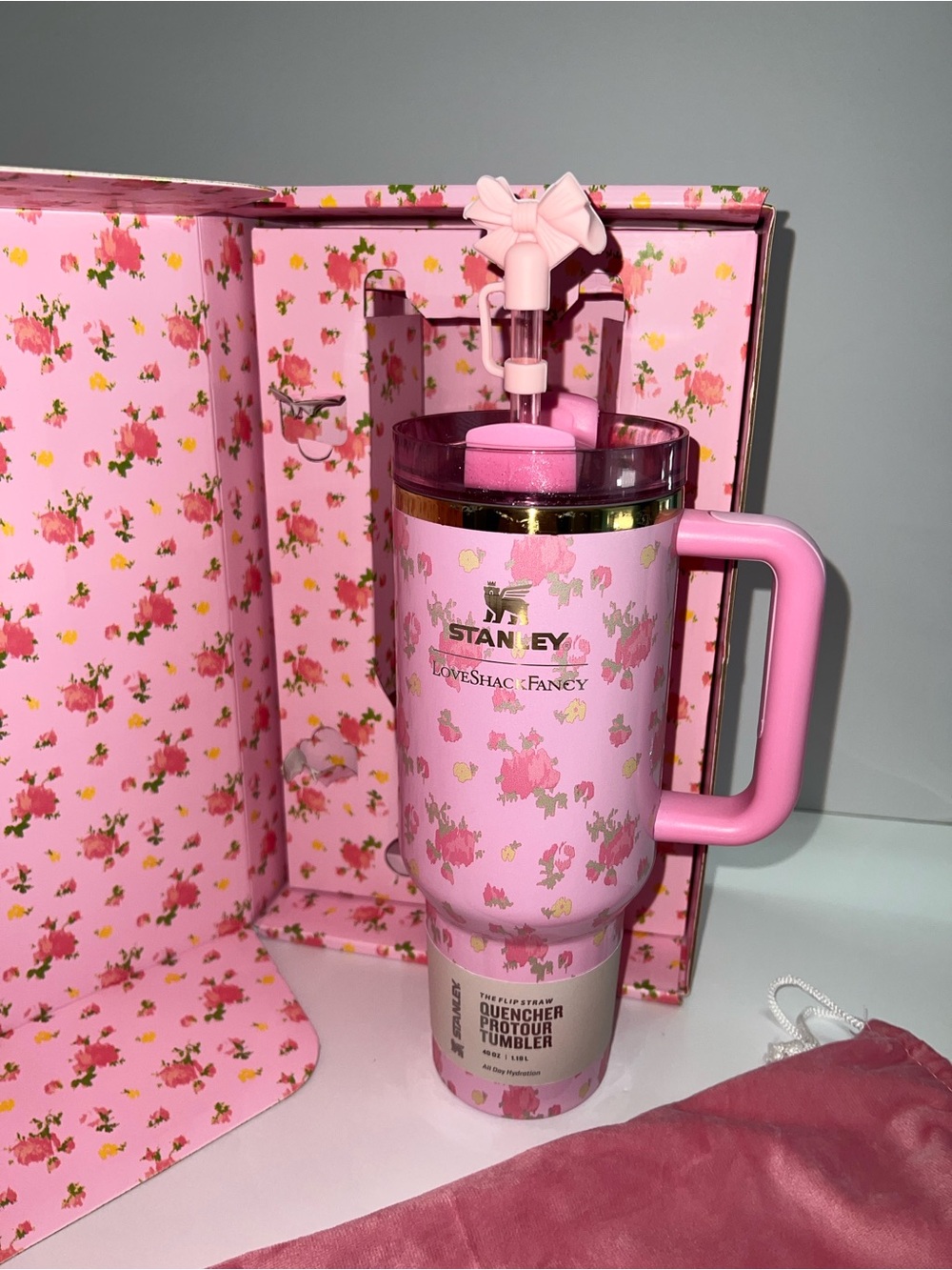NWT Stanley x LoveShackFancy Ibiza Sunset 40oz Tumbler - Picture 2 of 10